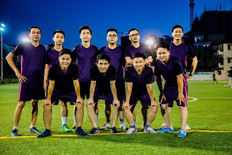 Các thành viên của đội bóng Hanopro FC