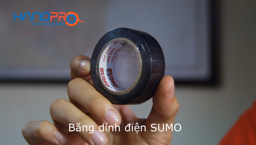 Băng dính điện Sumo của Hanopro được đóng gói cẩn thận để tránh lồi keo và chảy keo trong quá trình sử dụng