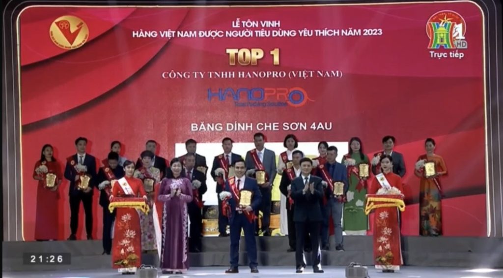 Hanopro (Việt Nam) được vinh danh Top 1 hàng Việt Nam được người tiêu dùng yêu thích z4891881809862_b4fd741954d837f67b05a13db57f5450